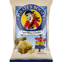 Pirate's Booty Rice & Corn Puffs, Aged White Cheddar, 4 Ounce