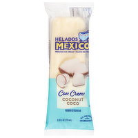 Helados Mexico Ice Cream Bar, Premium, Coconut, 3.75 Fluid ounce