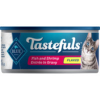 Blue Buffalo Food for Cats, Fish and Shrimp Entree in Gravy, Flaked, Adult, 5.5 Ounce