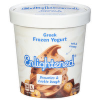 Enlightened Frozen Yogurt, Greek, Brownies & Cookie Dough, 16 Fluid ounce