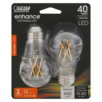 Enhance Bulb, LED, Soft White, 40 Watts, 2 Each