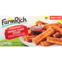 Farm Rich French Toast Sticks, Cinnamon, Party Size, 48 Ounce
