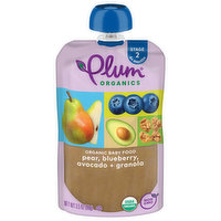 Plum Organics Stage 2 Organic Pear, Blueberry, Avocado & Granola 3.5oz Pch, 3.5 Ounce