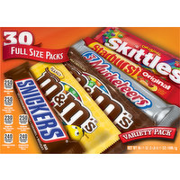 Mars Candy, Assortment, Variety Pack, Full Size Packs, 30 Each