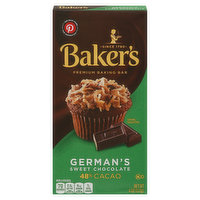 Baker's Baking Bar, Premium, German's Sweet Chocolate, 48% Cacao, 4 Ounce