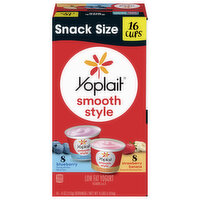 Yoplait Yogurt, Low Fat, Strawberry Banana/Blueberry, Smooth Style, Snack Size, 16 Each