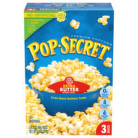 Pop-Secret Popcorn, Premium, Extra Butter, 3 Each