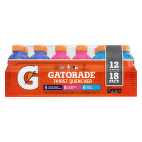 Gatorade Thirst Quencher, Assorted, 18 Pack, 18 Each