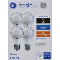 GE Light Bulb, LED, Daylight, 5.5 Watts, 4 Pack, 4 Each