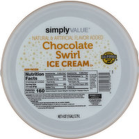 Simply Value Ice Cream, Chocolate Swirl, 4 Quart
