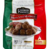 Cooked Perfect Meatballs, Bite Size, Italian Style, 40 Ounce