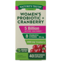 Natures Truth Probiotic Womens Plus Cranberry 40 ct, 40 Each