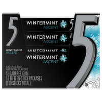 5 Gum, Sugar Free, Wintermint Ascent, 10 Each