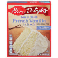 Betty Crocker Cake Mix, French Vanilla, Delights, 13.25 Ounce