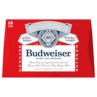 Budweiser Beer, Lager, 18 Each