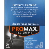 Promax Protein Bar, Double Fudge Brownie, 12 Each