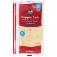 First Street Cheese, Pepper Jack, Slices, 10 Each