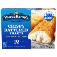 Van de Kamp's Fish Fillets, 100% Whole, Crispy Battered, 19.45 Ounce