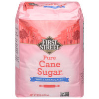 First Street Cane Sugar, Pure, White Granulated, 10 Pound