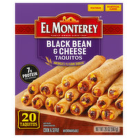 El Monterey Taquitos, Black Bean & Cheese, 20 Each