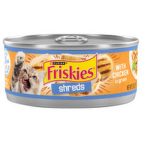 Friskies Cat Food, with Chicken in Gravy, Shreds, Adult, 5.5 Ounce