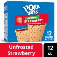 Pop-Tarts Toaster Pastries, Unfrosted Strawberry, 20.3 Ounce
