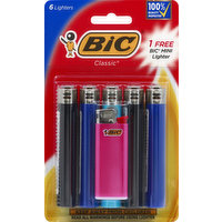 BiC Lighters, Classic, 6 Each