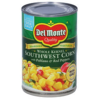Del Monte Southwest Corn, Whole Kernel, 15.25 Ounce