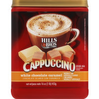 HILLS BROS Cappuccino Drink Mix, White Chocolate Caramel, 16 Ounce