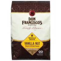 Don Francisco's Coffee, Whole Bean, Medium Roast, Vanilla Nut, 20 Ounce