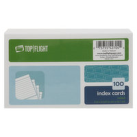 Top Flight Index Cards, Ruled, 100 Each