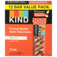 Kind Bars, Peanut Butter Dark Chocolate, Value Pack, 12 Each