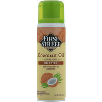 First Street Cooking Spray, Coconut Oil, No Stick, 5 Ounce