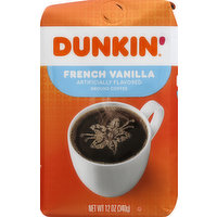 Dunkin Coffee, Ground, French Vanilla, 12 Ounce