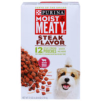 Moist & Meaty Dog Food, Steak Flavor, 12 Each