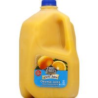 First Street 100% juice, Orange, 128 Ounce