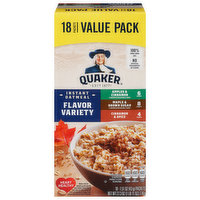 Quaker Instant Oatmeal, Flavor Variety, Value Pack, 18 Pack, 18 Each