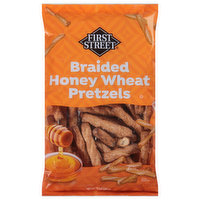 First Street Pretzels, Honey Wheat, Braided, 10 Ounce