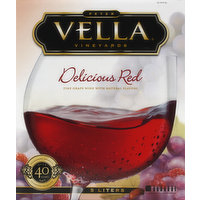 Peter Vella Vineyards Grape Wine, Delicious Red, 5 Litre