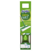 Swiffer Sweeper 2-in-1 Dry + Wet Floor Mopping and Sweeping Kit, Multi-Surface, Includes 1 Sweeper, 7 Dry Cloths, 3 Wet Cloths, 1 Each