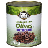 First Street Olives, Sliced, California Ripe, 55 Ounce