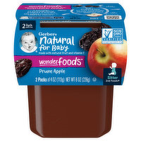 Gerber Prune Apple, Sitter 2nd Foods, 2 Pack, 2 Each