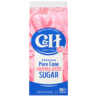 C&H Premium Pure Cane Granulated Sugar, 4 Pound