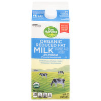 Sun Harvest Milk, Organic Reduced Fat, 2% Milkfat, 64 Fluid ounce