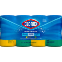 Clorox Disinfecting Wipes, Crisp Lemon, Fresh Scent, 4 Pack, 300 Each