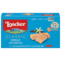 Loacker Crispy Wafers, Vanilla, Classic, 12 Each