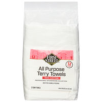 First Street Terry Towels, All Purpose, 100% Cotton, 12 Each