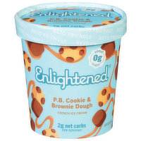 Enlightened Ice Cream, French, P.B. Cookie & Brownie Dough, 16 Fluid ounce