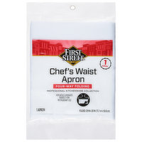 First Street Chef's Waist Apron, Four-Way Folding, 1 Each