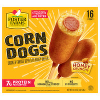 Foster Farms Corn Dogs, Honey Crunchy, 16 Each